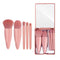 Easy-taken Travel Makeup Brush Set, COSHINE 5pcs Mini Complete Function Cosmetic Brushes Kit (5pcs with mirror)...