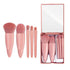 Easy-taken Travel Makeup Brush Set, COSHINE 5pcs Mini Complete Function Cosmetic Brushes Kit (5pcs with mirror)...