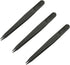 Utoolmart 3Pcs Plastic Anti-static Tweezers, Precision Slant Point Tip for Jewelry Craft DIY Beauty Electronics Repair Tool, Black...