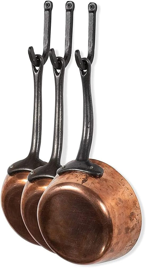 Rustic State Sabo Wall Mount Cast Iron Hooks Coat Towel Bag Hat Hanger Multiuse Entryway Railroad Spike Rack Black Set of 10...