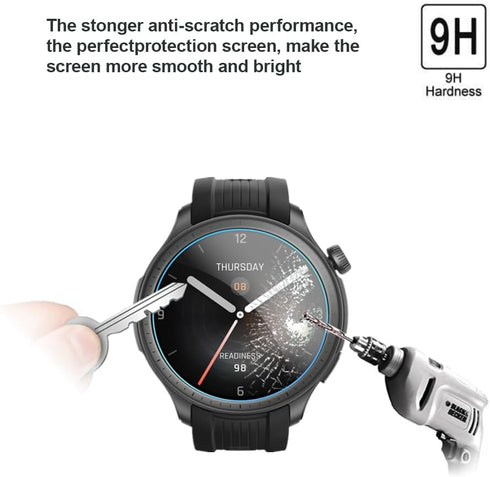 Screen Protector Compatible for Amazfit Balance Smart Watch, 9H Tempered Glass Protective Film Compatible for Amazfit Balance Smartwatch (3PCS)...