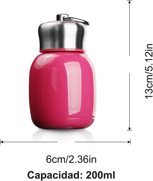 Mini 7 oz Stainless Steel Water Bottle, Small Vacuum Insulated Water Bottle Leak Proof Sport Tumbler Cup Hot and Cold Water Bottle for Women Girls...