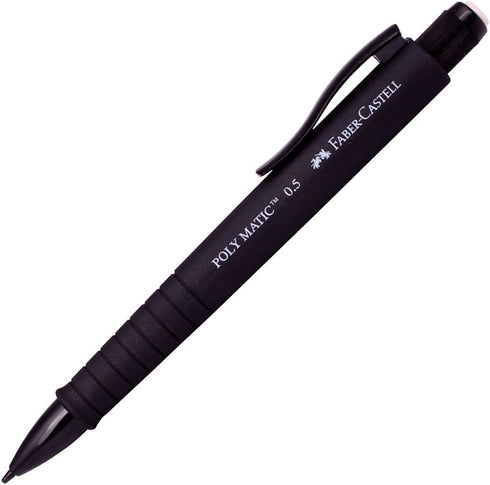 Faber-Castell Poly Matic Mechanical Pencil Automatic 0.5mm - Long Eraser Black...