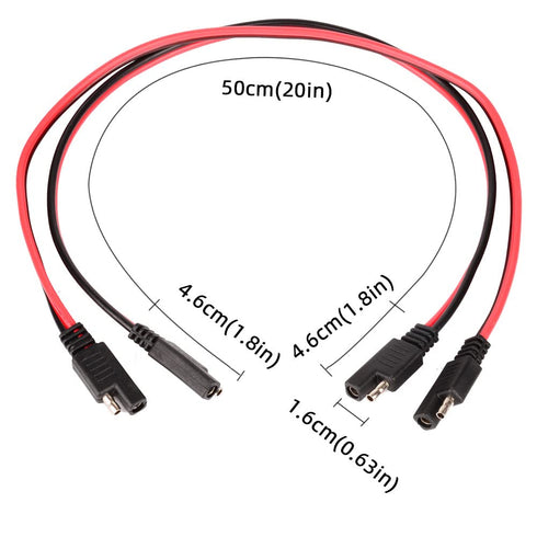 12 14 Gauge 2 Pin Quick Disconnect Audiopipe Polarized Wire Harness, Heavy Duty SAE Connector Bullet Lead Cable, SAE Power Automotive Extension Ca...