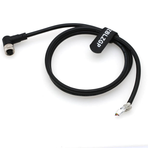 M12 A-Code Elbow 8 Pin Female Sensor Connector Shielded Cable to Flying Leads for Actuator Industrial Automation Profibus 1M/3.3FT...