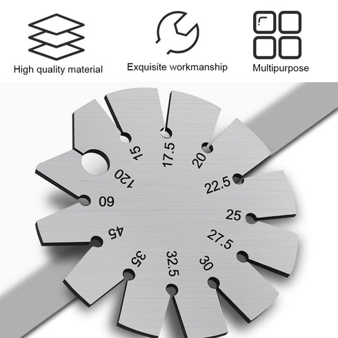 Rulers, Squares & Protractors Stainless Steel Bevel Gauge Sturdy 15 Degree to 120 Degree Woodworking Gauge Efficiency Drill Bits Angle Gauge for C...