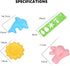 4 Set Rice Mold Cartoon Dolphin Rabbit Sun Sushi Bento Maker Mould Seaweed Nori Cutter Bento Accessories DIY Kitchen Tools for Baby Kids Meal...