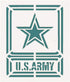 U.S Army Stencil for Painting on Wood, Fabric, Walls, Airbrush + More | Reusable 8.7 x 7.4 inch Mylar Template (US Army Military Logo)...