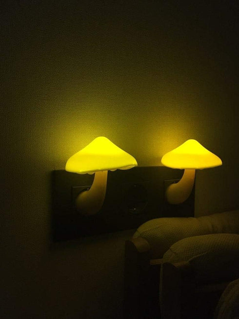 Sensor LED Night Lights for Adults Kids NightLight Cute Mushroom Night Light Plug in Wall Lamps for Bedroom, Bathroom,Toilet, Stairs, Kitchen, Hal...