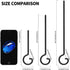 Screw in Hooks, 2 Pack 6 Inch Plant Hooks Outdoor Bird Feeder Hooks - Black Metal Ceiling Hooks for Hanging Plants,String Lights,Christmas Lights ...