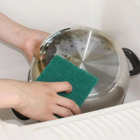 10 Pcs Scrub Dish Scrubber Pads Dish Cleaning Sponge Pad Heavy Duty Scour Pads Non Scratch Household Scrub Pads for Kitchen Pots Pans Grills...