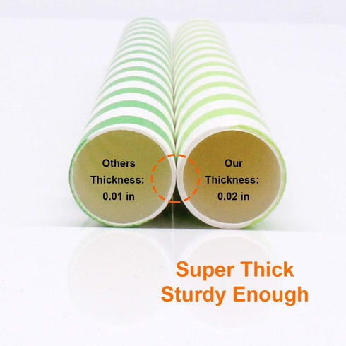 Boba Straws, Smoothies Straw Disposable Extra Large 0.5" 1/2" 12mm Wide Paper Straws for Slushy Jumbo Thick Shakes Bubble Tea Tapioca Pearls Showe...