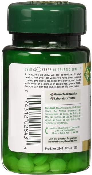 Nature's Bounty Folic Acid 800 mcg Vitamin Supplement Maximum Strength - 250 Tablets, Pack of 2...