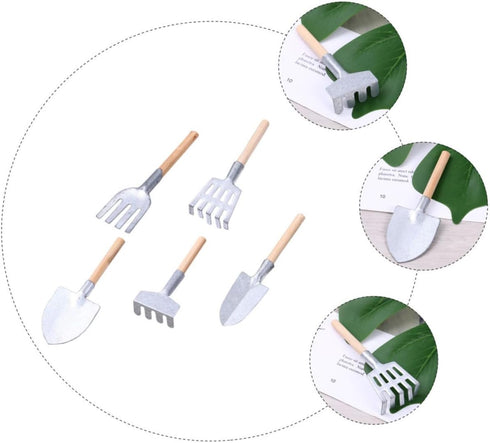 SUPVOX 10 Pcs Mini Garden Tools Kids Gardening Tool Beach Toy Succulent Soil Tool Terrarium Tool Supplies Gardening Bonsai Shovels Flower Kit Hand...