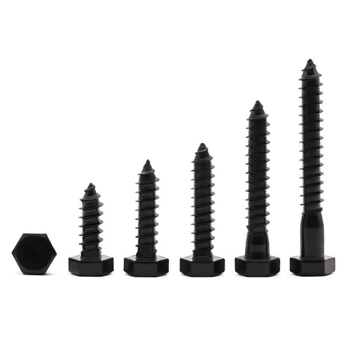 1/4 x 4" (10 Pack) Stainless Steel Hex Lag Bolts, Hexagon Head Lag Screws Bolts, Stainless Steel 304 (18-8), UNC Coarse Thread, Tip Point, Deck Sc...