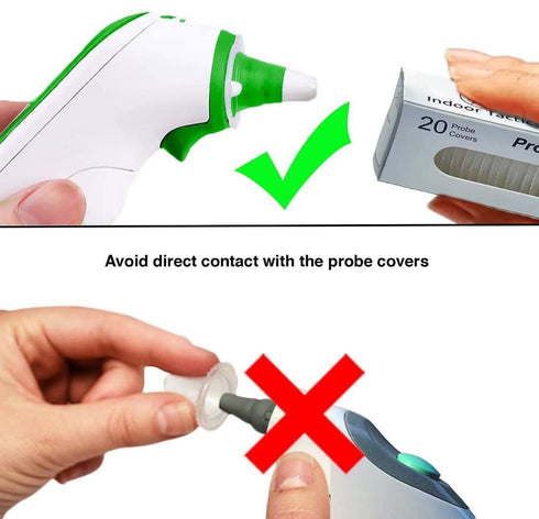100 Counts Ear Thermometer Probe Covers Refill Caps Lens Filters for All Braun Ear Thermometer Models Thermometers, Disposable Covers for Ear Ther...