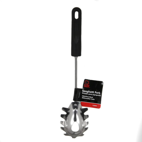 Chef Craft Basic Stainless Steel Spaghetti/Pasta Fork, 12.5 inch, Black...
