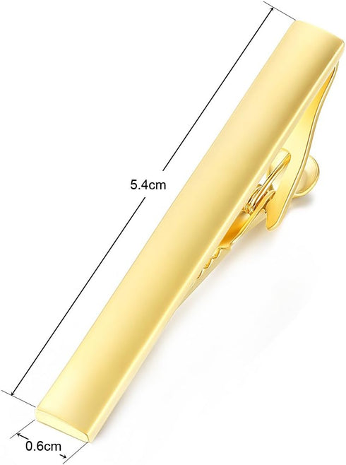 HONEY BEAR 5pcs Mens Tie Clip Set Tie Bar Normal Size for Wedding Gift 5.4cm Without Box...