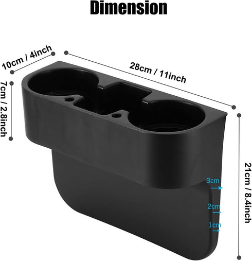 EEEKit Car Cup Holder, Car Seat Seam Wedge Cup Holder, Cell Phone Holder, Food Drink Bottle Mount Stand, Storage Organizer Multifunction Glove Box...