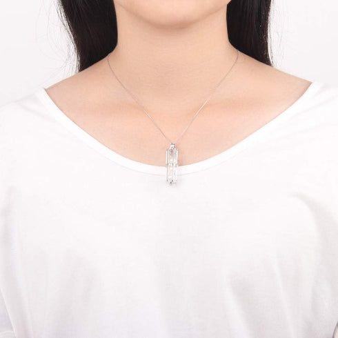 Long Tube Cage Pendants for Pearl Jewelry Making Sterling Silver, Design Cage Pendants for Women...