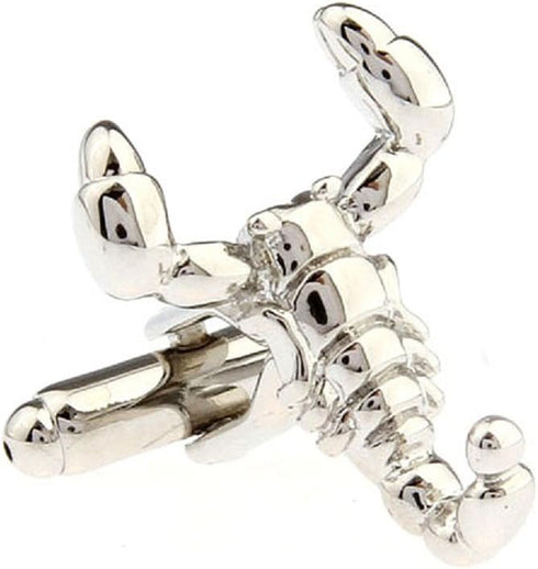 Scorpion Pair Cufflinks in a Presentation Gift Box & Polishing Cloth...