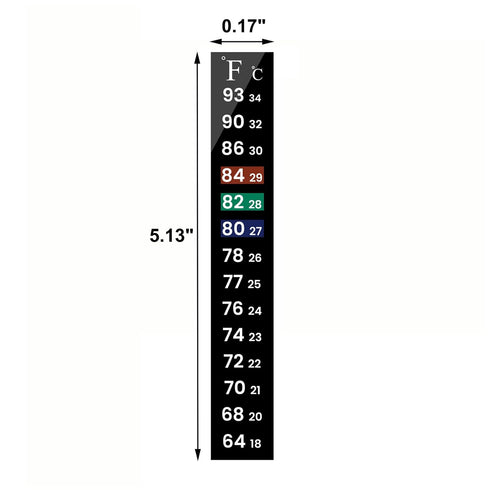 AQUANEAT 6 PCS Aquarium Thermometer Strips, Reptile Thermometer, Fish Tank Thermometer Sticker, Terrarium Water Temperature Test...