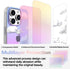 I-MGAE-IN-AR Phone Hard Case 6.1 inch Compatible with iPhone 15 Pro Case Cute 2023 Release Slim Cystal Clear Holographic White Cloud Women Girls, ...