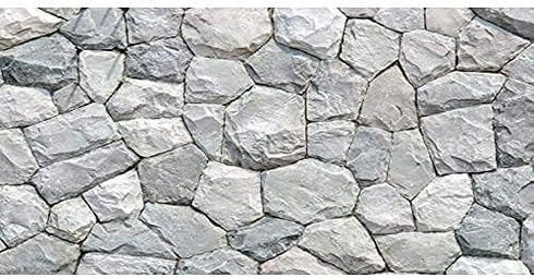 AWERT 48x20 inches White Stone Aquarium Background Rocky Fish Tank Background Rock Terrarium Background Durable Polyester Background...