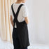 NEWGEM Japanese Linen Cross Back Kitchen Cooking Aprons for Men with Pockets for Baking Painting Gardening Cleaning Black...