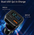 BANVIE USB C Car Charger with LED Voltage Display, 30W 2-Port Fast Charging Adapter with PD3.0&QC3.0 Compatible with iPhone 12 Pro Max/11 Pro Max/...