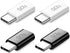 Micro USB to USB C Adapter 4Pack, USB C Fast Charging Convert Connector Charger Compatible with iPhone 15 Pro Plus, Samsung Galaxy S22/S21, Google...