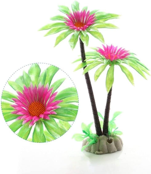 1Pc Mini Coconut Palm Tree,Aquatic Water Weeds Artificial Aquarium Plants Fish Tank Water Plant Grass Ornament for Fish Tank Decor Aquarium Décor...
