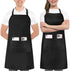 Utopia Kitchen 2 Pack Bib Apron, Adjustable with 2 Pockets, Water and Oil Resistant, Cooking Kitchen Chef Apron for Women Men...