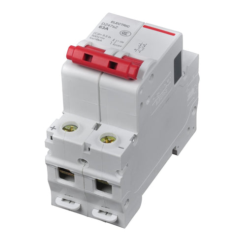 Miniature Air Circuit Breaker, 63A 2P 500V DIN Rail Mounted Low-Voltage Circuit Breaker...