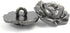 Bezelry 12 Pieces Rose in Full Bloom Metal Shank Buttons. 20mm (3/4 inch) (Gray Silver)...