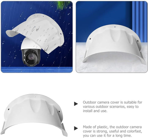 HOMSFOU Universal Camera Shelter Backup Camera Rain Shield Outdoor Security Camera Cover Security Camera Housing Enclosure Sun Camera Mounting Pro...