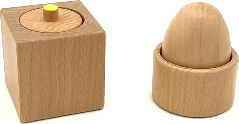 Set of Wooden Pincer Grasp and Egg Cup Puzzles, Pincer Puzzles, First Puzzles, Montessori Toys for 6 months+, Fine Motor Skills Learning...