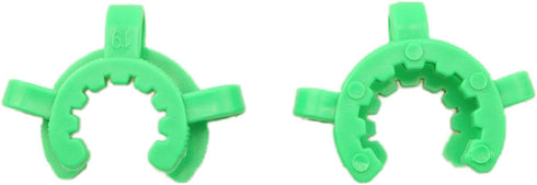 8PCS Laboratory Plastic Tube Clamp 19mm Green Ground Glass Joint Frosted Joint Standard Conical Interface Clamp Suitable for Any Scientific or Hom...