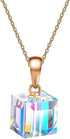 EVEVIC Austrian Crystal Cube Pendant Necklaces for Women 14K Gold Plated Hypoallergenic Dainty Jewelry...