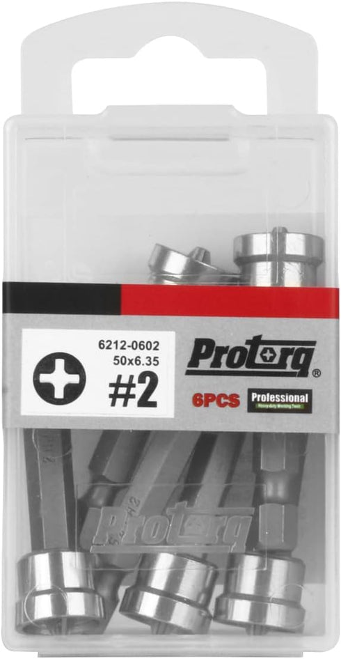 Screwdriver Bit, PH2 Drywall Screw Setters, 2 Inch, 6 Pieces, Transparent plastic case...