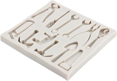 Construction Tools Fondant Silicone Molds Hand Tool Chocolate Mold Wrench Mold For Cake Decoration Cupcake Topper Candy Polymer Clay Gum Paste Set...