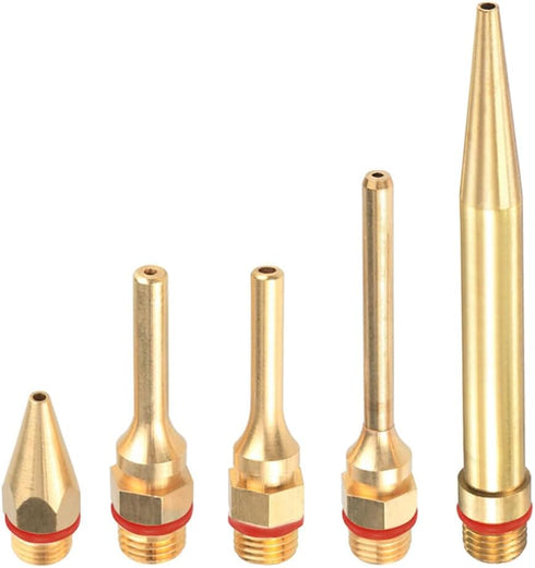 5Pcs Glue Gun Copper Nozzle Hot Glue Gun Tips with O-ring, Small Bore Long Tube Nozzles Thread Interchangeable Nozzle Set for Hot Melting Glue Gun...