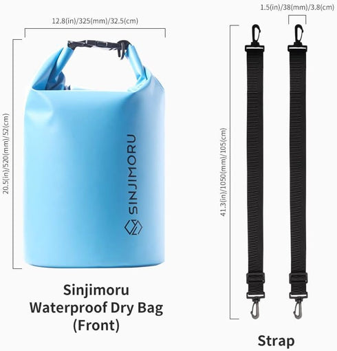 Sinjimoru Lightweight Multifunctional Waterproof Boat Bag, 3 Style Water Beach Backpack 15L for Travel Kayaking Boating Camping Fishing, Vacation ...
