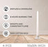 10 inch Taper Candle 4 Pack - Home Interior Long Burning Dripless and Smokeless Unscented Tapered Candles - 8-Hour Burning White...