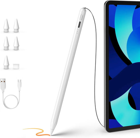 Stylus Pen for iPad with Anti-Loss Lanyards, MEKO 13 Mins Fast Charging&Palm Rejection Active Apple Pencil iPad Pen Compatible W/iPad 6/7/8/9/10,i...