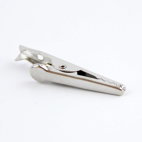 100pcs Metal Alligator Clip, 35mm Spring Clamps Test Line Crocodile Clip Silver Tone Alligator Clips Nickel Plated Crocodile Clamps, Used In Labor...