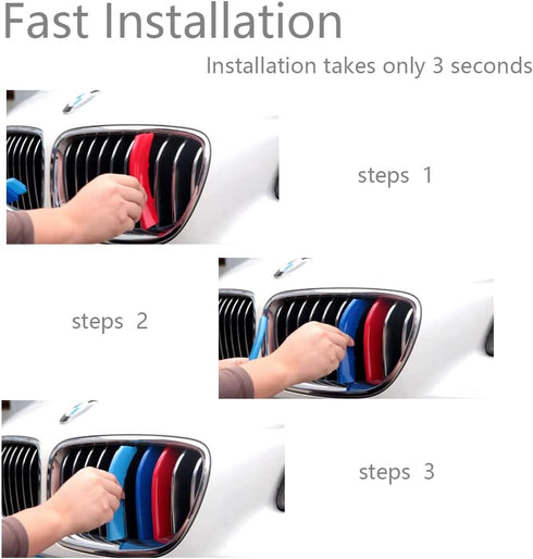 Lanyun 3 series Grille Insert Trims Decorate compatible with bmw 2003-2008 E90 E91 Pre-LCI 3 Series 12-Beam Grill...
