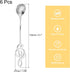 uxcell 6Pcs Stainless Steel Music Note Coffee Spoon Mini Tableware Dessert Spoons Stirring Mixing Spoon for Tea Coffee Cake, 6 Inch Silver...