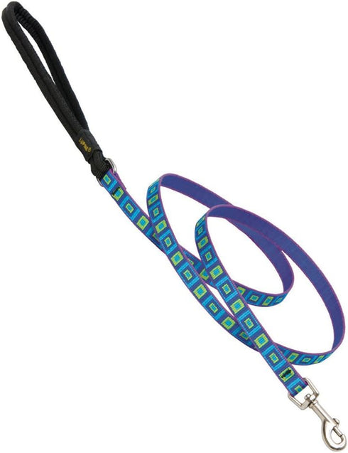 LupinePet Originals 1/2" Sea Glass 6-foot Padded Handle Leash for Small Pets...