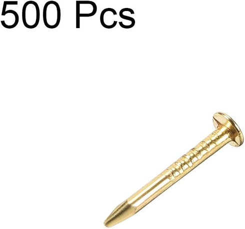 uxcell Small Tiny Hardware Nails Iron 1X10mm(DxL) for DIY Decorative Wooden Boxes Accessories Gold Tone 500pcs...